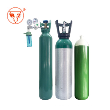 Manometer gas regulator with oxygen cylinder in factory